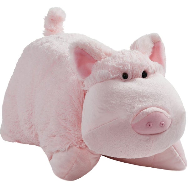 Pillow Pets Originals, Wiggly Pig, 18" Stuffed Animal Plush Toy , White Carousel 1
