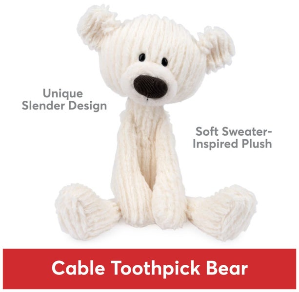 GUND Toothpick Cable, Teddy Bear Stuffed Animal for Ages 1 and Up, Cream/Offwhit Carousel 2