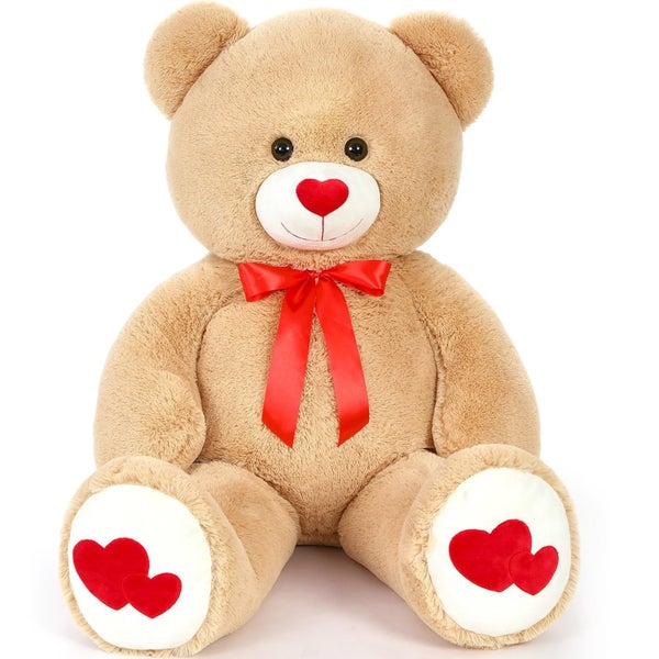 MaoGoLan Big Teddy Bear Plush 42"- Giant BrownTeddy Bear Stuffed Animal with Hea Carousel 1
