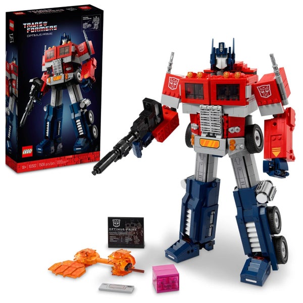 LEGO Icons Optimus Prime 10302 Transformers Figure Set, Collectible Transforming Carousel 1