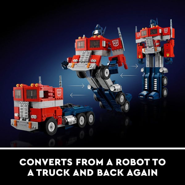 LEGO Icons Optimus Prime 10302 Transformers Figure Set, Collectible Transforming Carousel 2