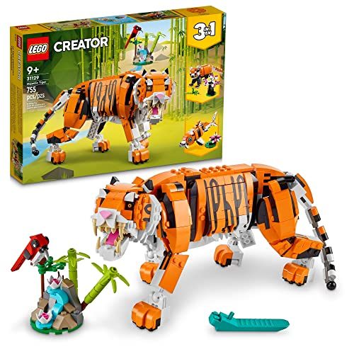 LEGO Creator 3 in 1 Majestic Tiger Building Set, Transforms from Tiger to Panda Carousel 1