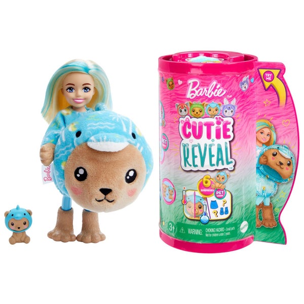Barbie Cutie Reveal Chelsea Doll & Accessories, Animal Plush Costume & 6 Surpris Carousel 2