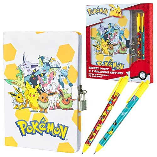 Pokemon Stationery Supplies Set - Kids Diary with Lock, Notebook, Pencil Case, P Carousel 1