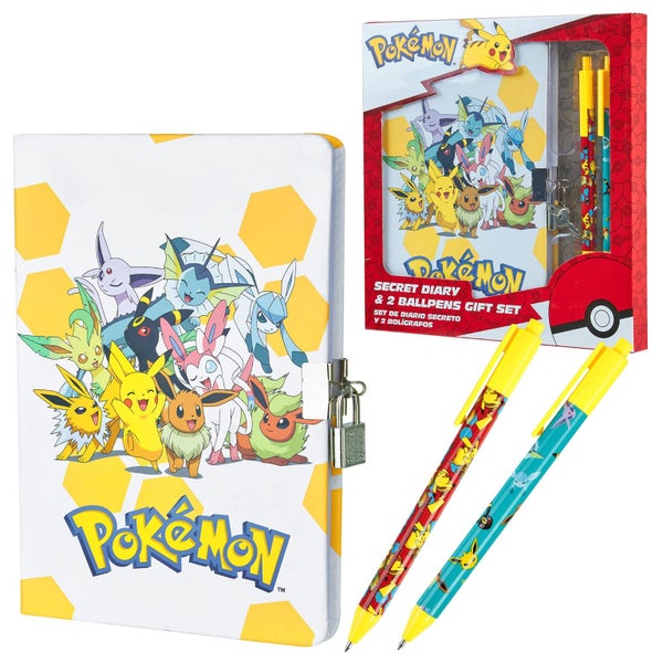 Pokemon Stationery Supplies Set - Kids Diary with Lock, Notebook, Pencil Case, P Carousel 2