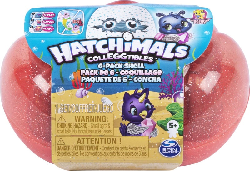 HATCHIMALS CollEGGtibles, Mermal Magic 6-Pack Shell Carrying Case with Season 5 Carousel 1