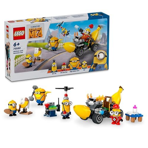 LEGO Despicable Me 4 Minions and The Banana Car Playset to Despicable Me 4, Kids Carousel 1