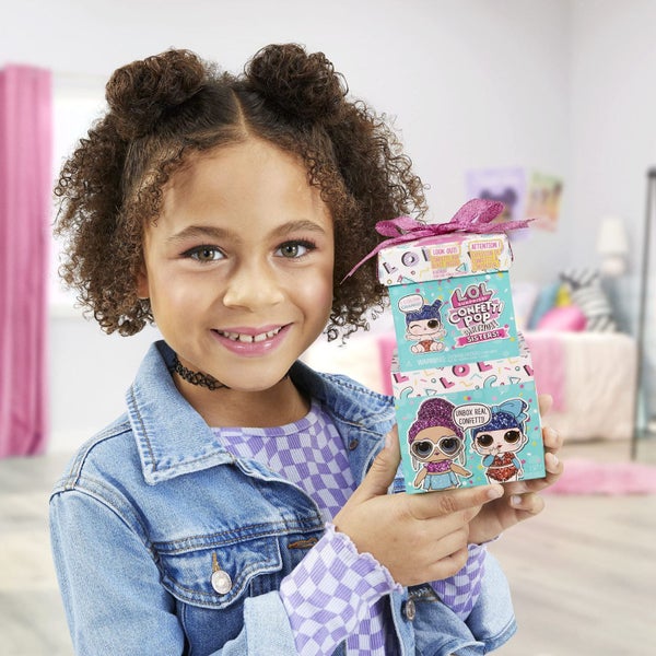 L.O.L. Surprise! Confetti Pop Birthday Sisters- with Collectible Doll, Lil Siste Carousel 2