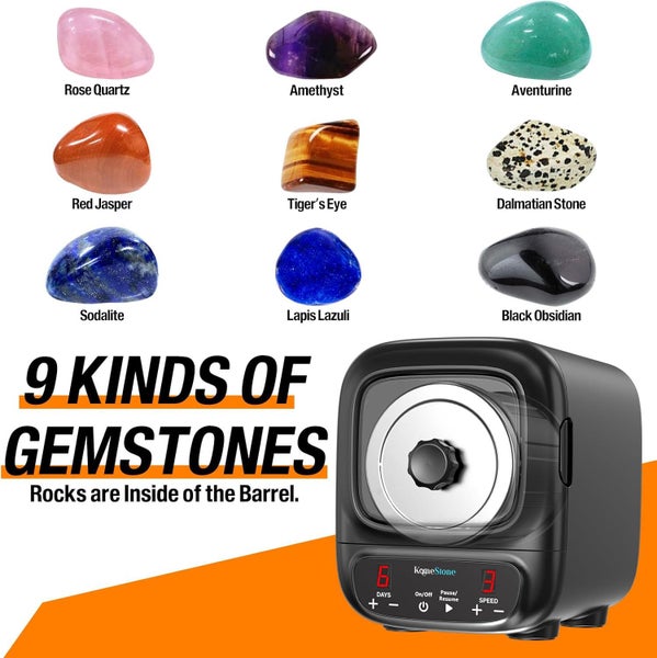 KomeStone Advanced Professional Rock Tumbler Kit Carousel 2