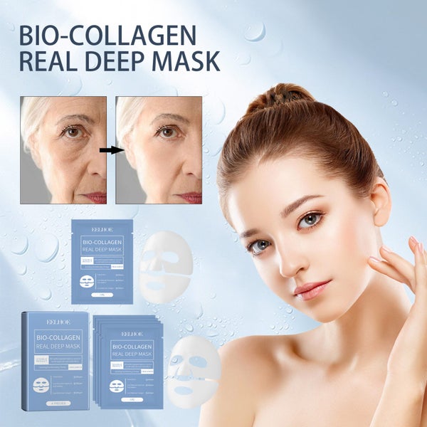 3PCS Bio-Collagen Real Deep Mask Fade Wrinkles Whitening Skin Moisturizing Carousel 1