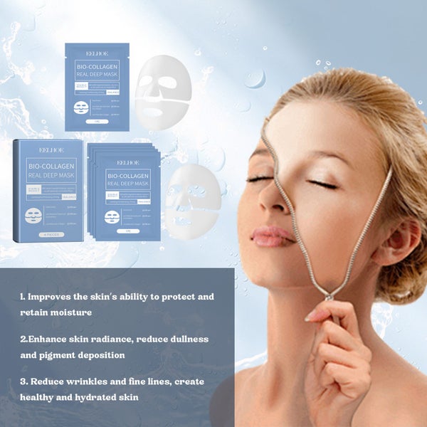 3PCS Bio-Collagen Real Deep Mask Fade Wrinkles Whitening Skin Moisturizing Carousel 8