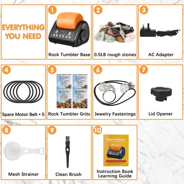 Rock Tumbler Kit Complete Rock Polisher Machine Sale NZ Stock Deal Carousel 12