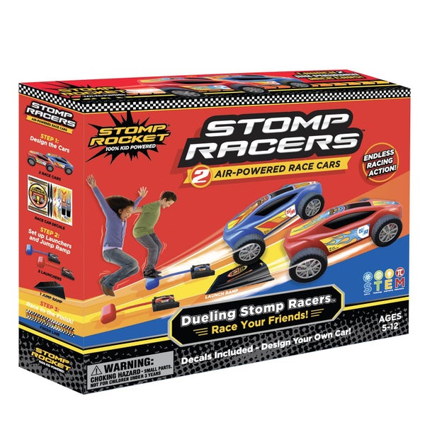 Stomp Racers Air Powered Race Cars by Stomp Rocket, 2 Car Racer Pack - Dueling S Carousel 2