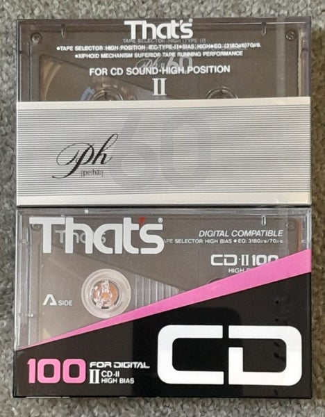 2 x That's (60 min & 90 min) Type II Blank Audio Cassette Tapes - Beats TDK? Carousel 1
