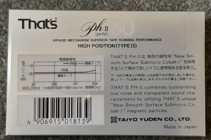 2 x That's (60 min & 90 min) Type II Blank Audio Cassette Tapes - Beats TDK? Carousel 2