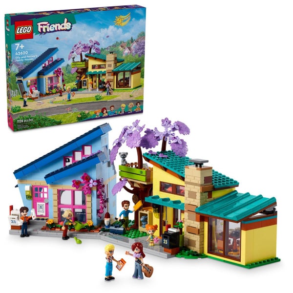 LEGO Friends Olly and Paisley's Family Houses Toy for Kids with 5 Mini-Doll Figu Carousel 1