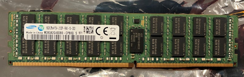 128GB (8x16GB) Set of Samsung 16Gb DDR4 PC4-2133P-RA0 2Rx4 DIMM Server Memory Carousel 1