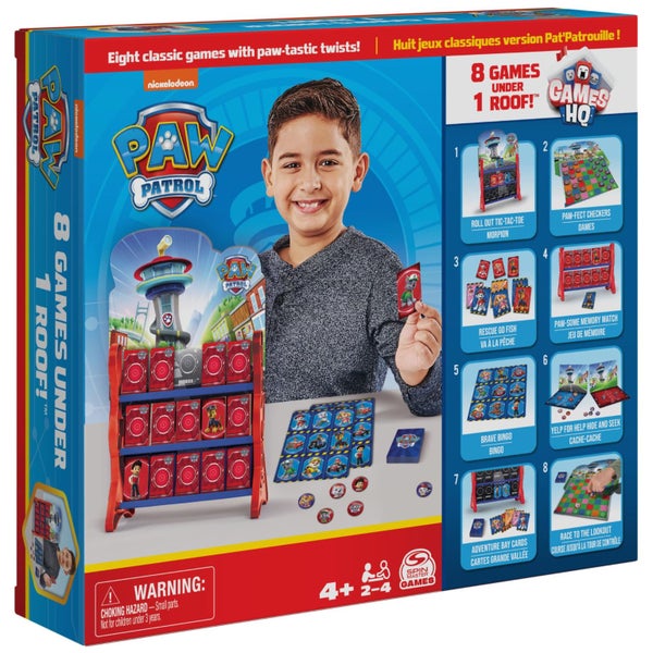 Spin Master Games PAW Patrol, Games HQ Board Games for Kids Checkers Tic Tac Toe Carousel 2