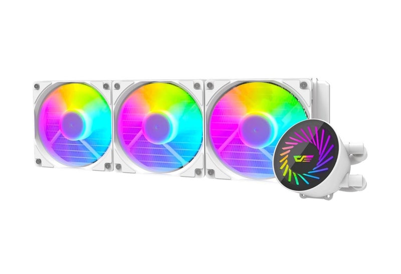 DarkFlash DCS360 360mm ARGB Liquid CPU Cooler - White Carousel 1