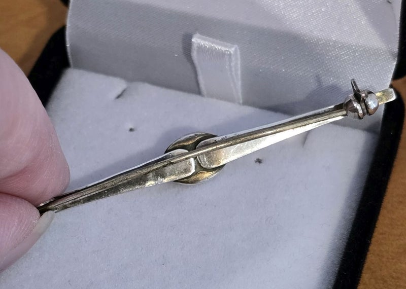 Vintage Amber sterling silver brooch Carousel 4