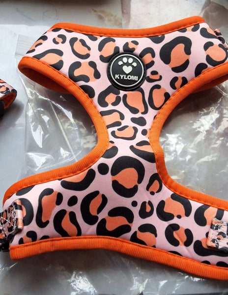 2 PIECE KYLOMI ORCHARD ORANGE NEOPRENE LEOPARD PRINT SET SMALL Carousel 1