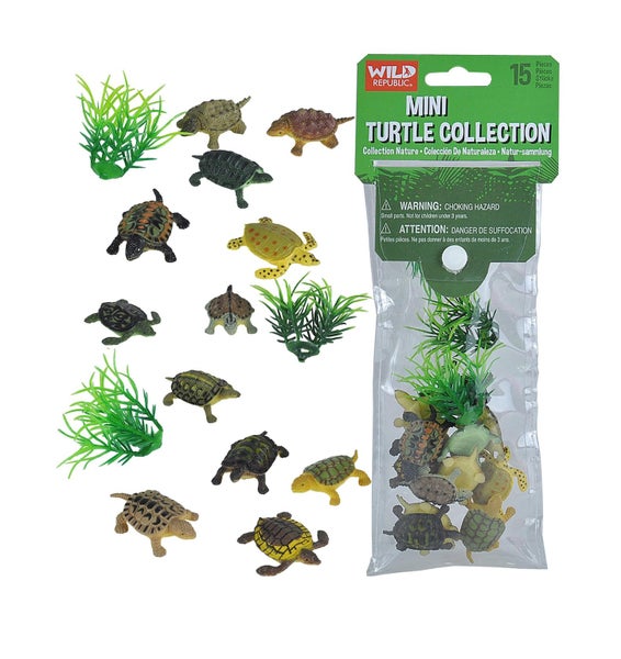 Wild Republic Mini Turtle Polybag, Kids Gifts, Educational Toys, Reusable Bag, 1 Carousel 1