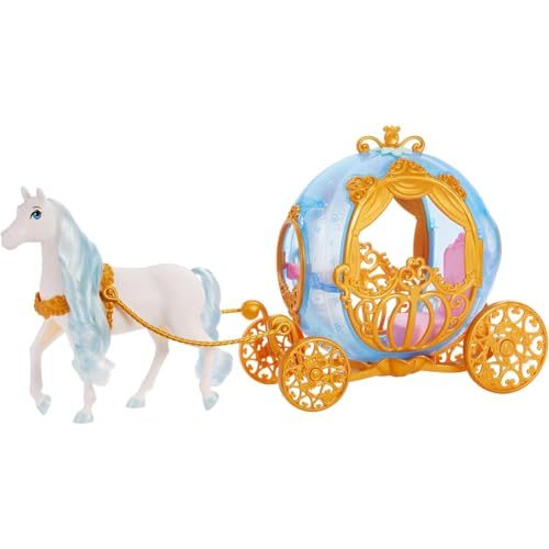 Mattel Disney Princess Toys, Cinderella? Rolling Carriage, Fashion Doll-Sized w Carousel 1