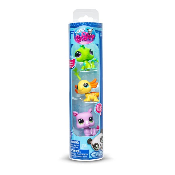 Littlest Pet Shop, LPS Wild Vibe BF00557 3 Pack Mobiled Headed Pets, Generation Carousel 2