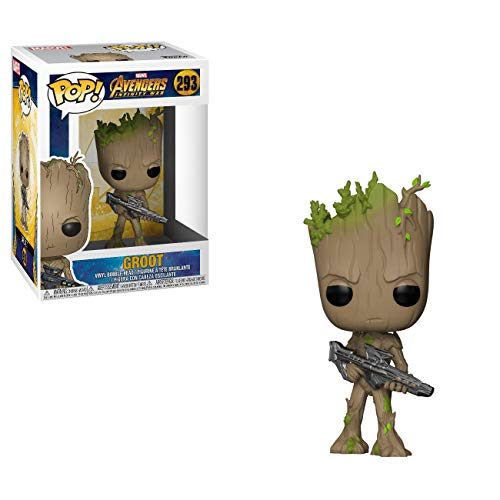 Funko POP! Marvel: Avengers Infinity War - Teen Groot with Gun, Multicolor, Stan Carousel 1