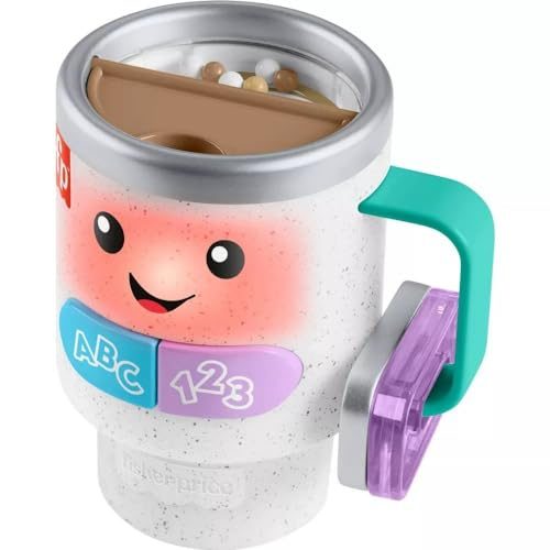 Fisher-Price Baby & Toddler Toy Laugh & Learn Wake Up & Learn Coffee Mug with Li Carousel 1