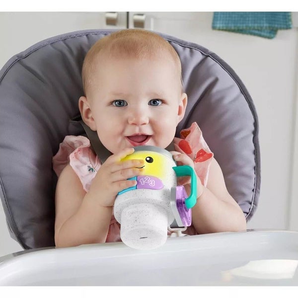 Fisher-Price Baby & Toddler Toy Laugh & Learn Wake Up & Learn Coffee Mug with Li Carousel 3