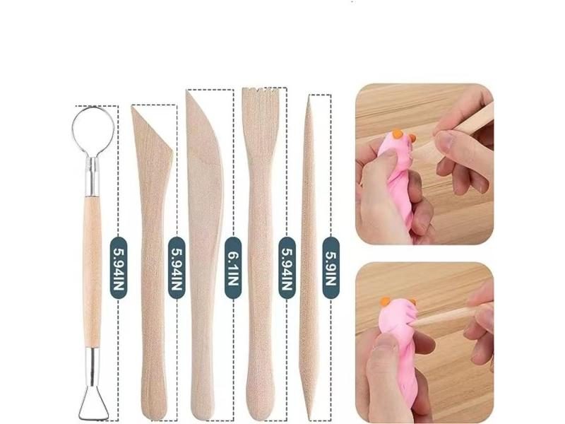 17pcs Pottery Sculpting Tools Set For Ceramic Clay Modeling Carousel 1