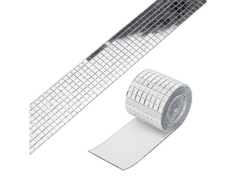 1Roll Self Adhesive Mosaic Wall Stickers DIY Glass Mirror Mosaic Tiles Sticker Carousel 1