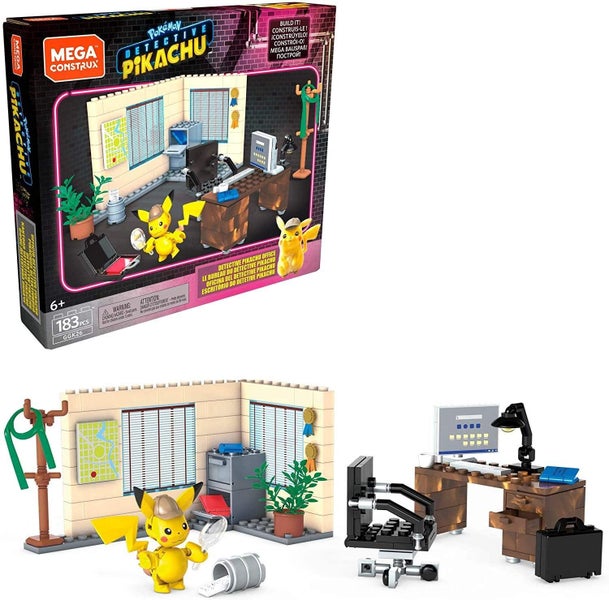 Mega Construx Pokemon Detective Pikachu Pikachu's Office Construction Set with C Carousel 1