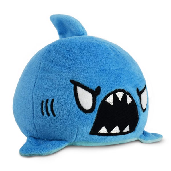 TeeTurtle - The Original Reversible Shark Plushie - Blue - Cute Sensory Fidget S Carousel 2