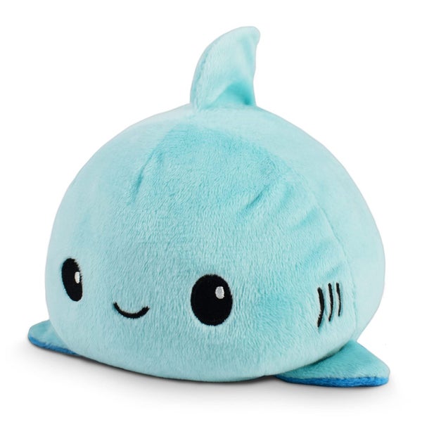 TeeTurtle - The Original Reversible Shark Plushie - Blue - Cute Sensory Fidget S Carousel 3