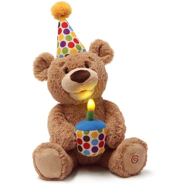GUND Happy Birthday Teddy Bear Bear Animated Plush Toy, Glow-in-The-Dark Singing Carousel 2