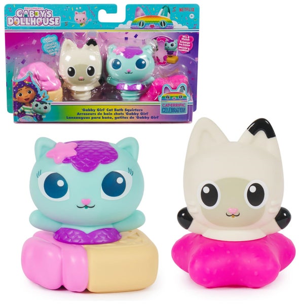 Gabby? Dollhouse: Gabby Cat Bath Squirters, Mercat & Pandy Paws Floating Toddle Carousel 1