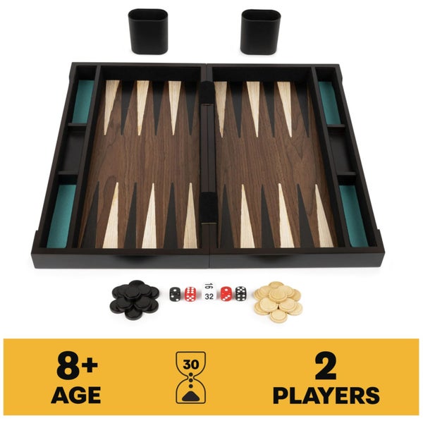 Spin Master Games Legacy Deluxe Wooden Backgammon Classic 2-Player Original Boar Carousel 2