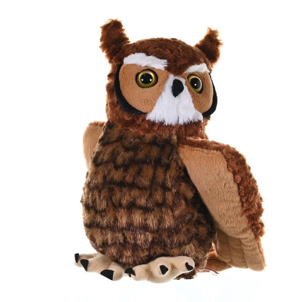 Wild Republic Great Horned Owl Plush, Stuffed Animal, Plush Toy, Kids Gifts, Cud Carousel 1