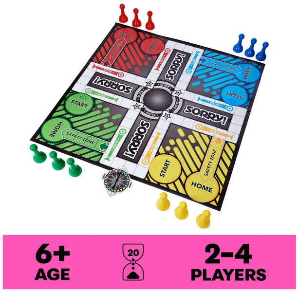 Giant Sorry Classic Family Board Game Indoor Outdoor Retro Party Activity Summer Carousel 3