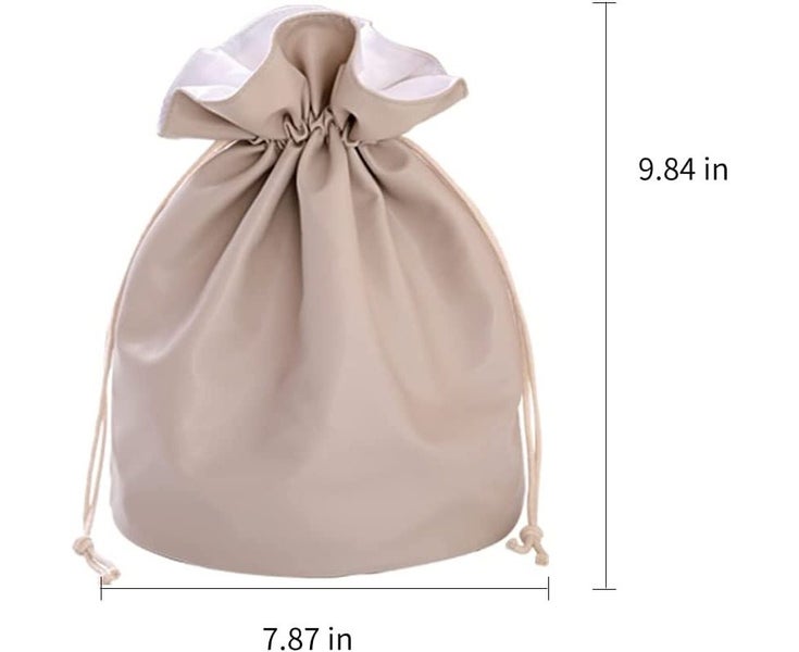 Lazy Drawstring Makeup Bag Drawstring Waterproof Cosmetic Bucket Bag Multif Carousel 2