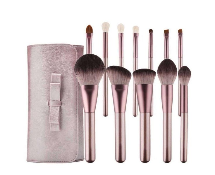 12pcs Grapes Makeup Brushes Set Microcrystalline Silk Cosmetic Bag Foundati Carousel 1