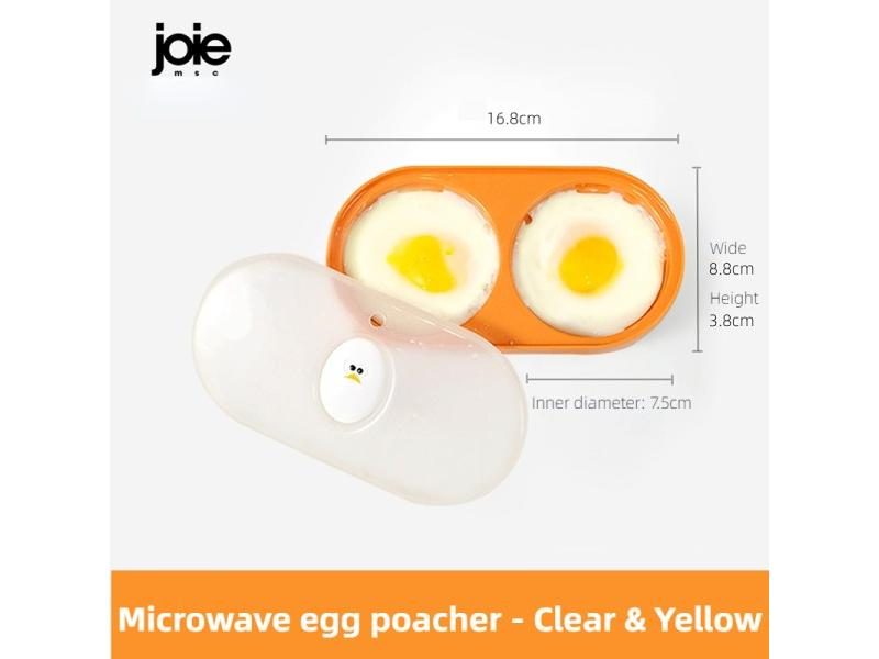 Joie Double Microwave Egg Poacher Bowl Microwave Oven Egg Cooker Egg Mold Fried Carousel 1