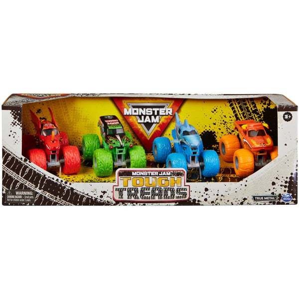 Monster Jam, Tough Treads Set, Official El Toro Loco, Megalodon, Grave Digger, a Carousel 2