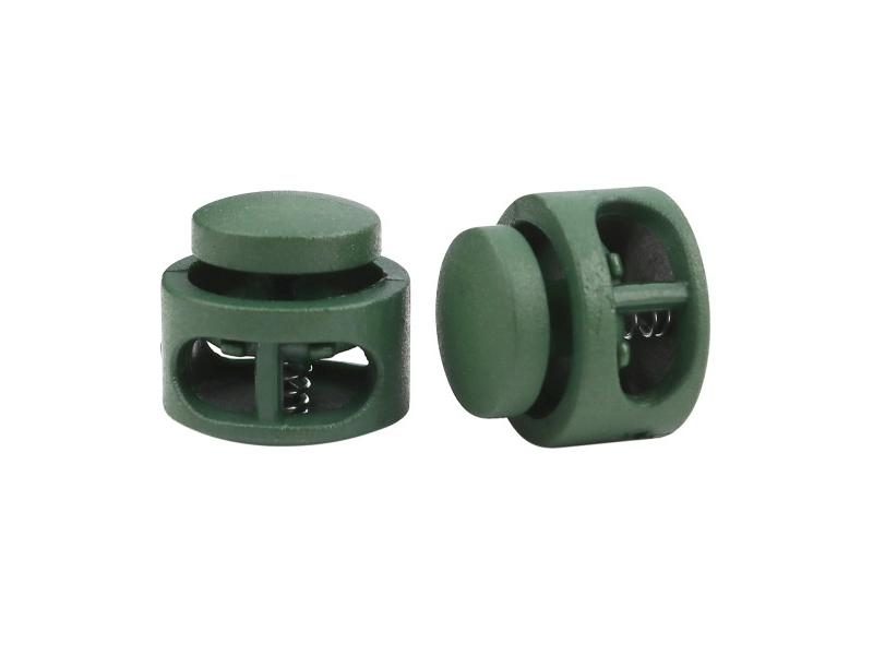 10pcs Round Plastic Toggle Clip Stopper Two Holes Cord Lock Stopper Paracord Carousel 1