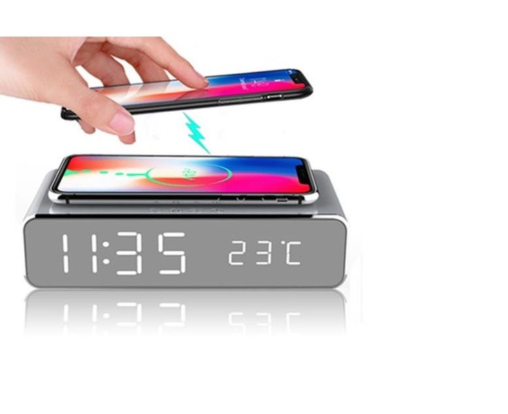 2-in-1 LED Alarm & Wireless Charging Station for Iphone and Android. Carousel 2