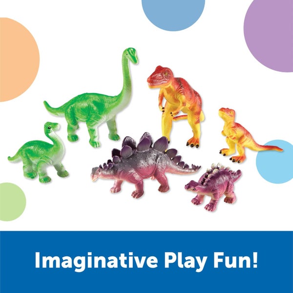 Learning Resources Jumbo Dinosaurs I Mommas and Babies I T-Rex, Stegosaurus, and Carousel 2