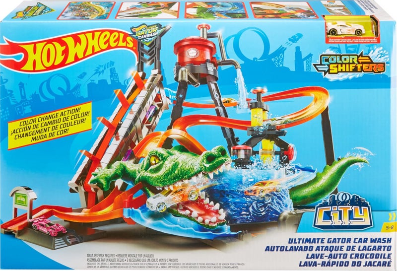 Hot Wheels City Car Wash and Giant Gator Carousel 1