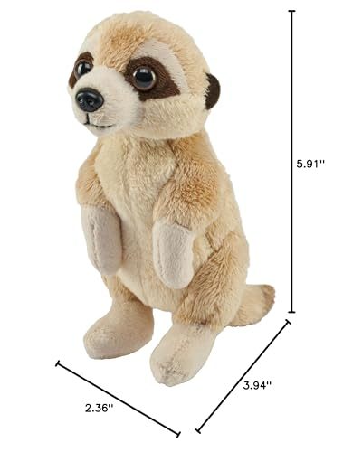 Wild Republic Pocketkins Eco Meerkat, Stuffed Animal, 5 Inches, Plush Toy, Made Carousel 2